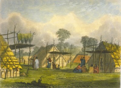 Villaggio Dakotah, 1853 da Captain Seth Eastman